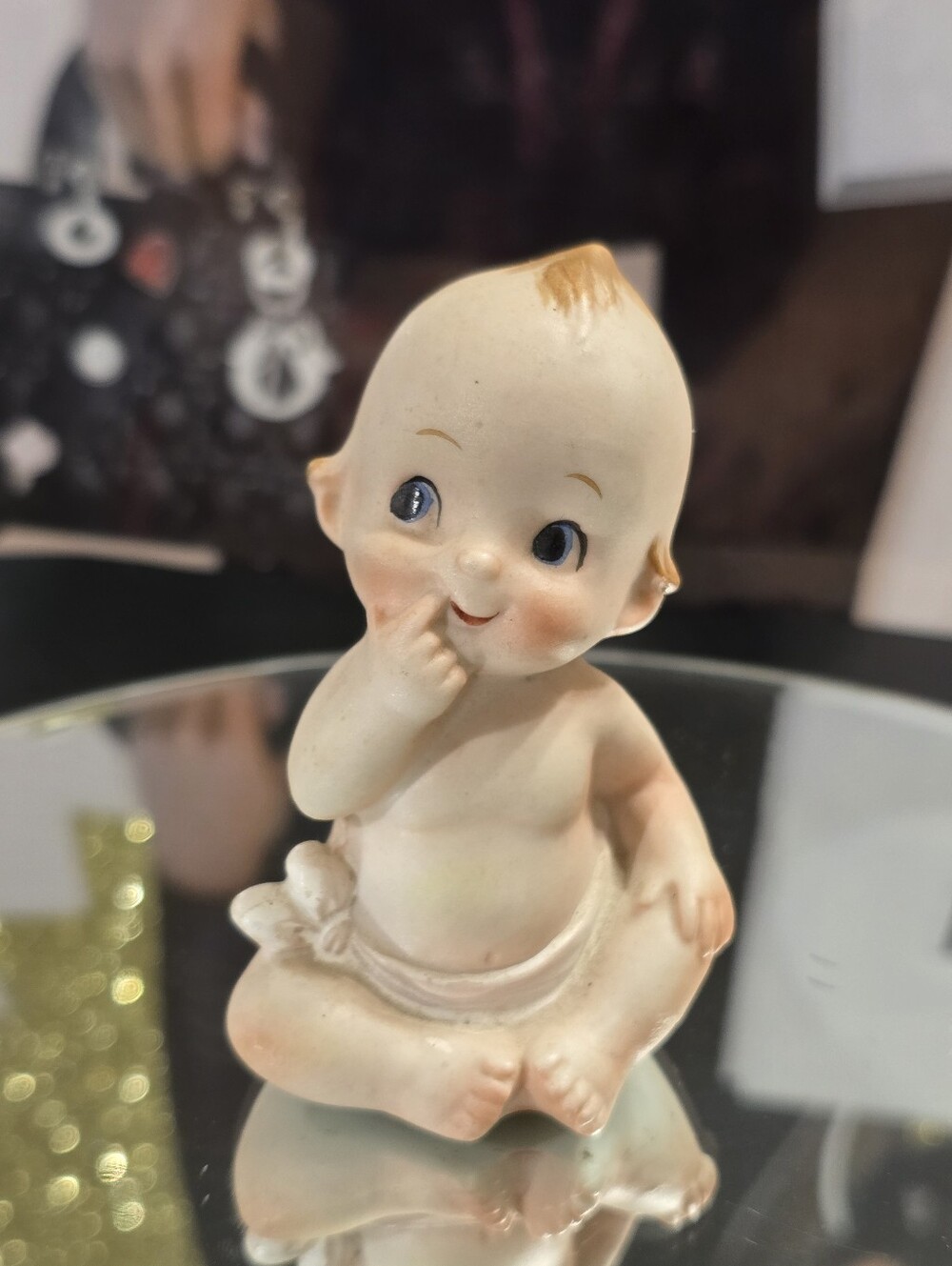 Vintage Kewpie Japan Baby Sitting Down Sucking Thumb Kelvin's Exclusives